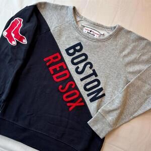 ⚾ Boston Red Sox Colorblock Crewneck Navy MLB Genuine
